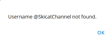 提示 SkiCAT 机场频道不存在