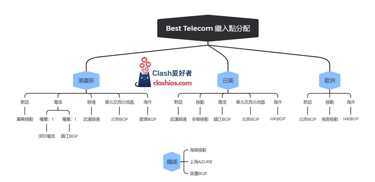 Best Telecom 入口及落地分配